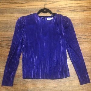 & Other Stories NWT pleated purple blouse Size 6